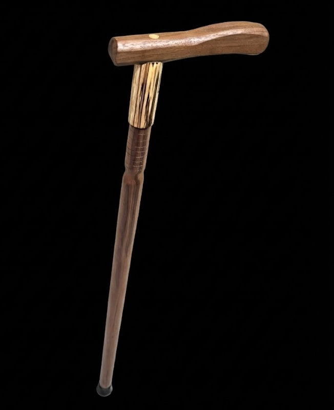 Black Walnut & Spalted Maple Cane