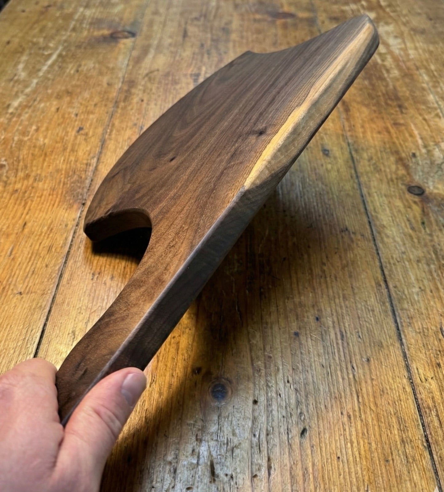 Axe Shaped, Black Walnut Charcuterie/Serving/Cutting board.