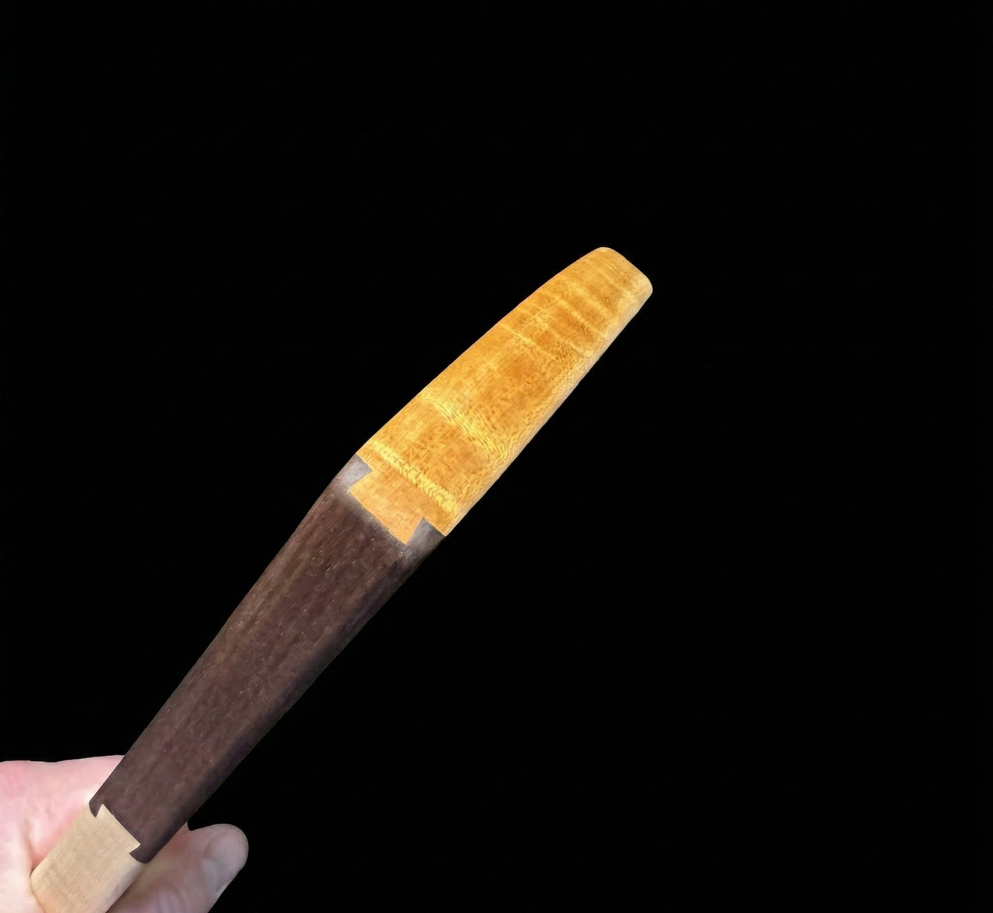 3 piece Maple and Walnut Dovetail Cane