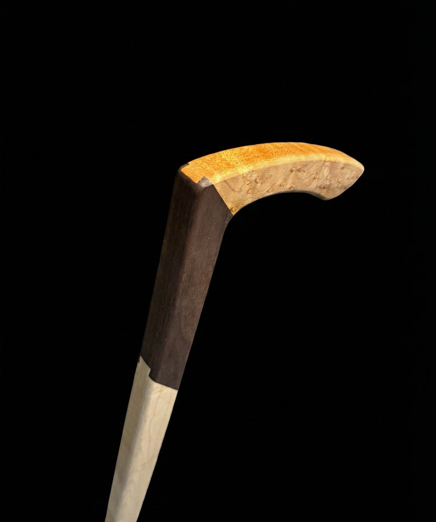 3 piece Maple and Walnut Dovetail Cane