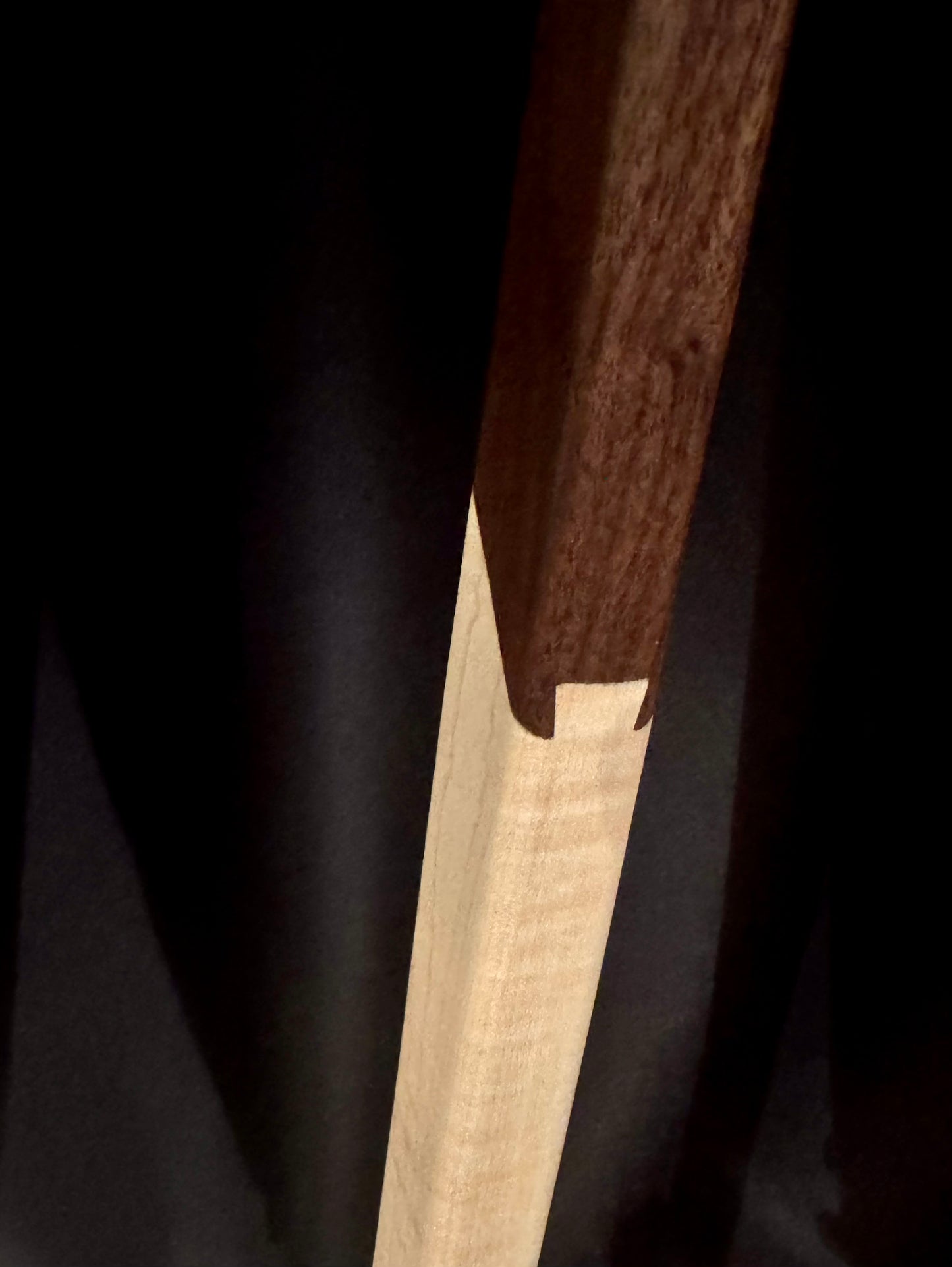 3 piece Maple and Walnut Dovetail Cane